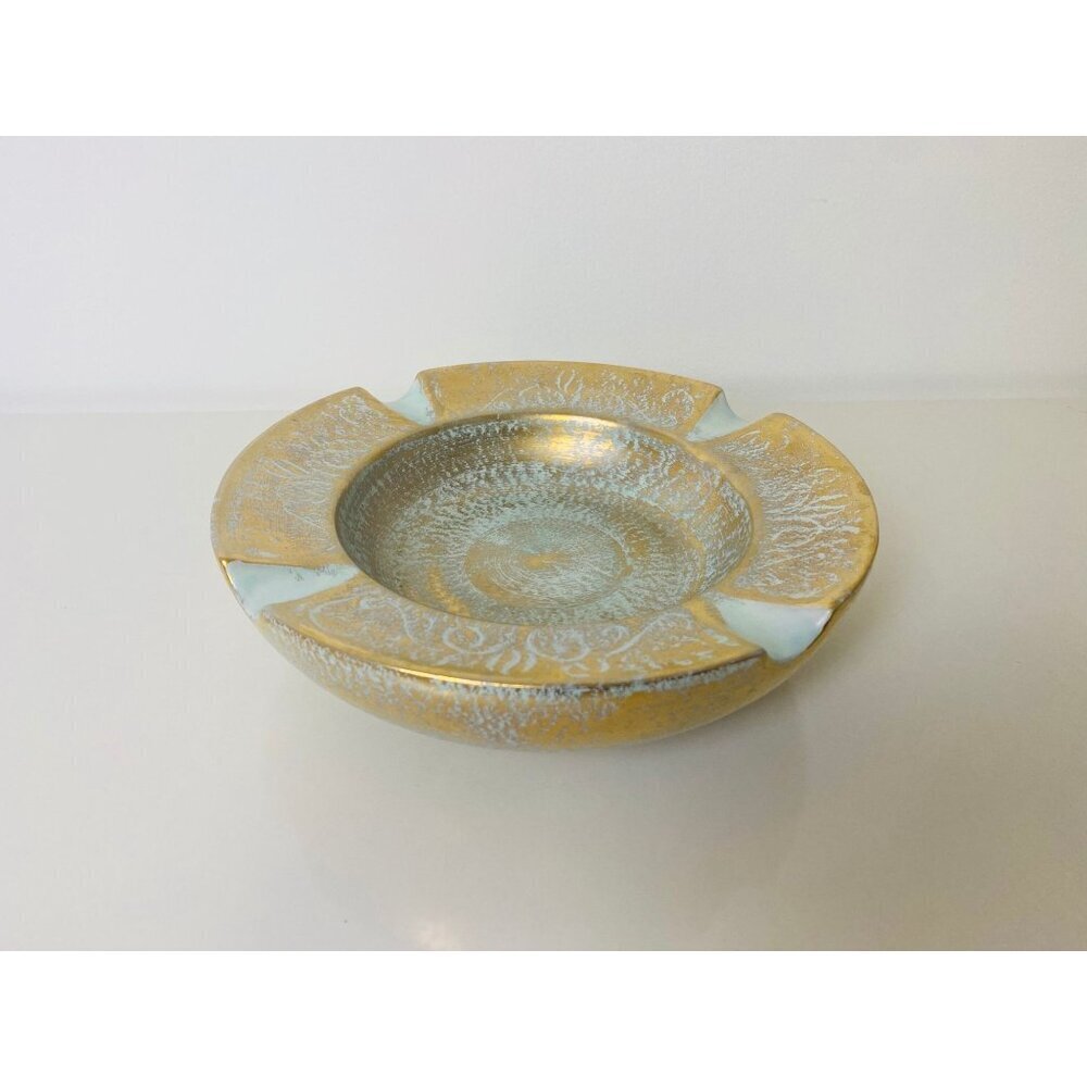 Stangl Large Round Pottery Ashtray, Mid Century Modern, Stangl Ashtray